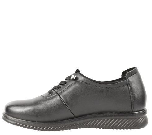 Pantofi casual, dama, FORMAZIONE, 1233 negru, piele naturala